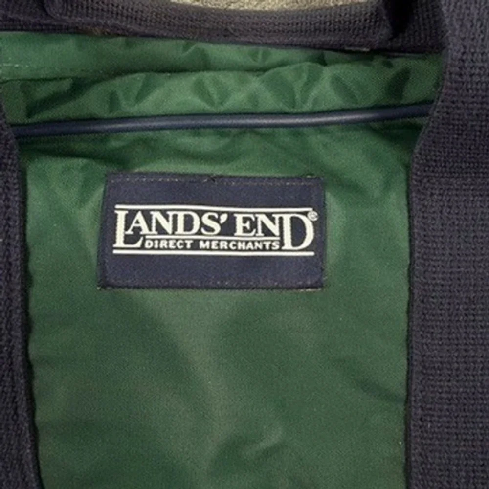 Lands End Briefcase Bag Unisex OS Green VTG Made USA Gorpcore Outdoor Logo